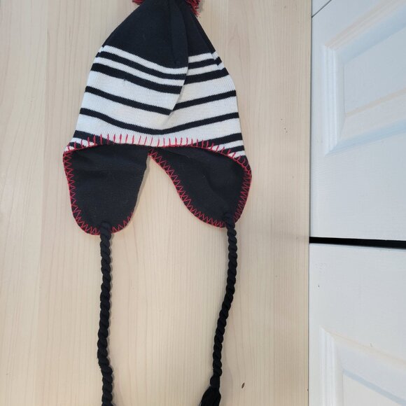 HOT TOPIC Disney Kingdom Hearts Heartless White Black Peruvian-Style Beanie RARE main image 5
